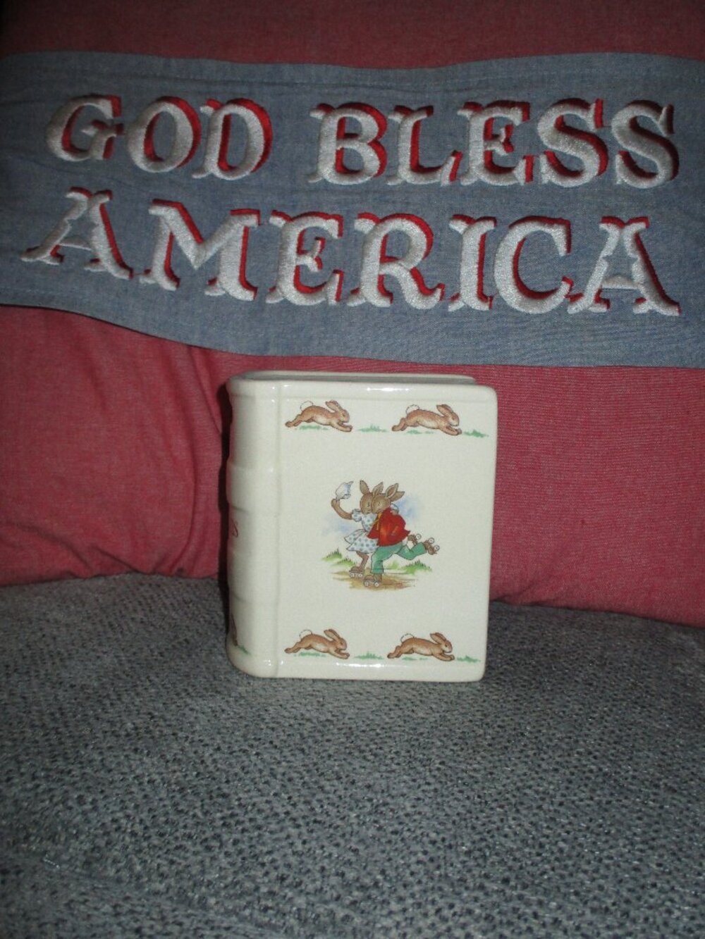 Royal Doulton Bunnykins Savings Book Bank, (Piggy Bank) circa 1998
